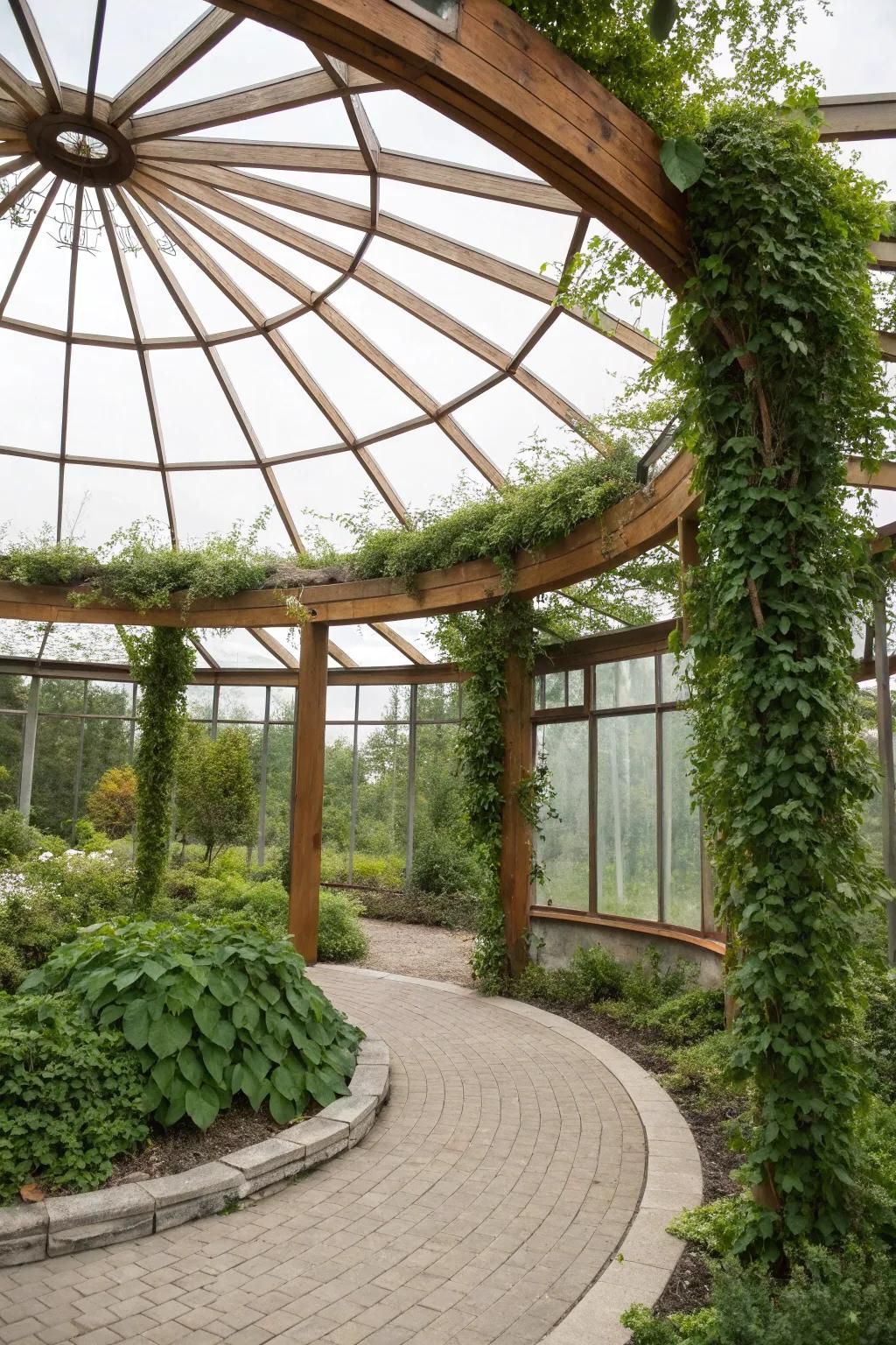 Greenhouse-Style Circle Pergola