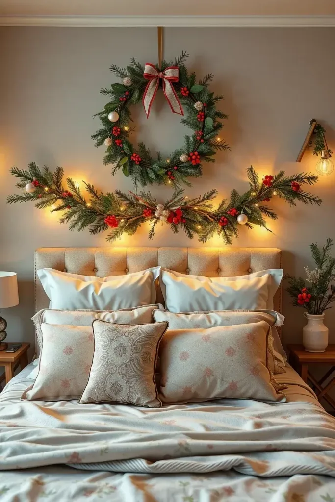 Hanging Wreaths and Garlands Above the Bed - photo 2