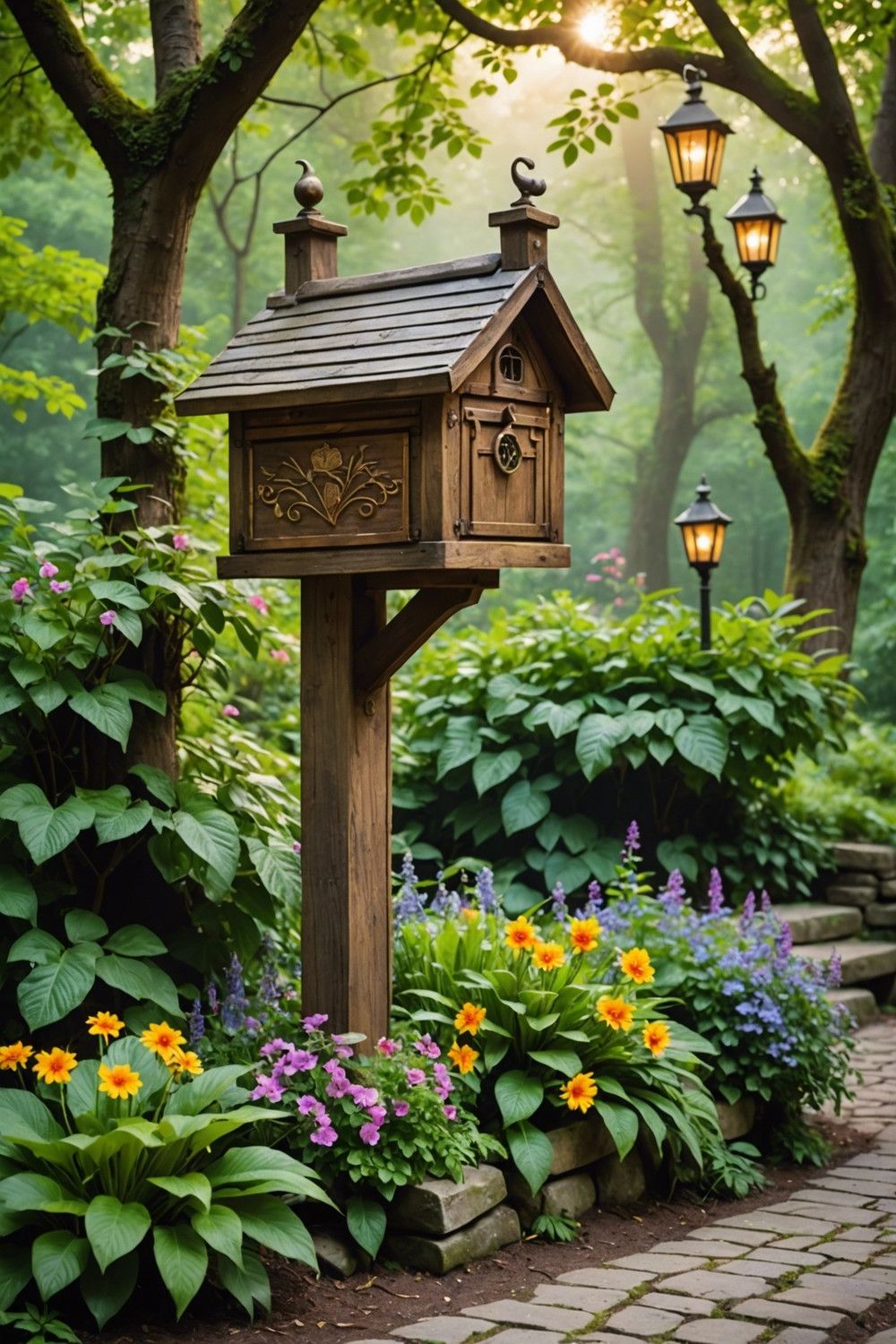 Fairy-Tale Woodland Mailbox Setting
