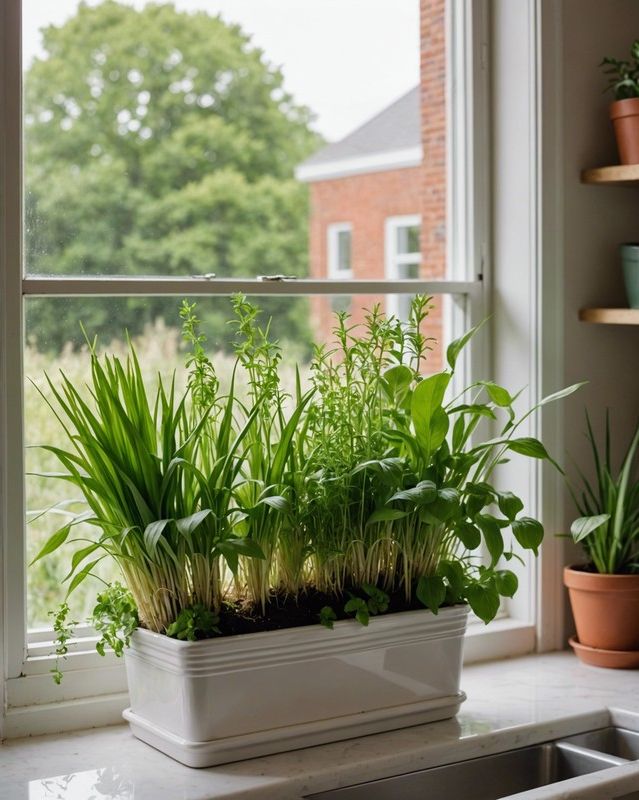 Planting Lemongrass in a Window Box