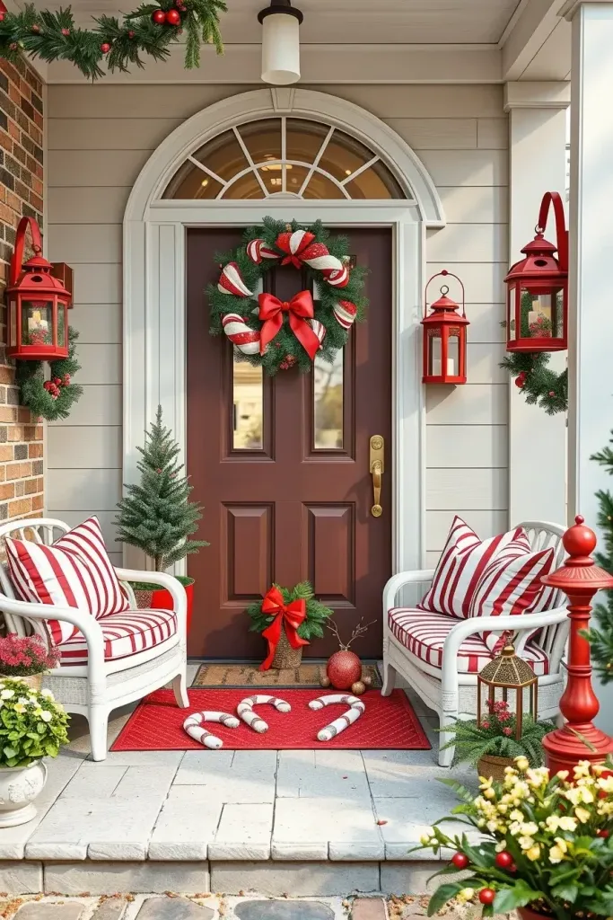 Playful Candy Cane Striped Wreaths - photo 2