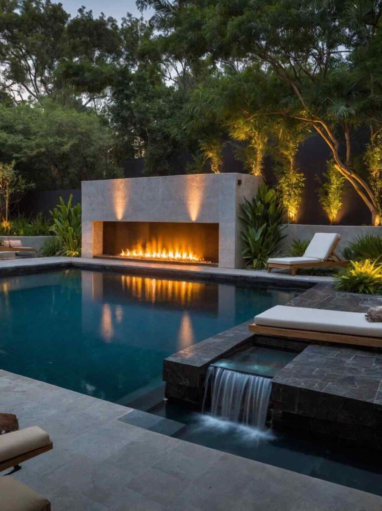 2025’s Top 47 Backyard Pool Ideas: Waterfall Wonders - photo 47