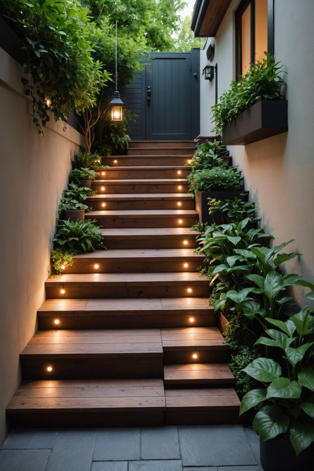 Compact Steps With a Hidden Bench
