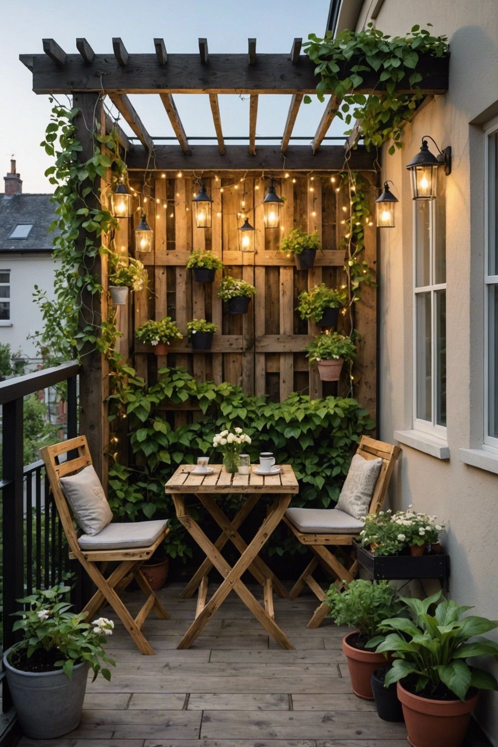 Space-Saving Pallet Pergola Idea
