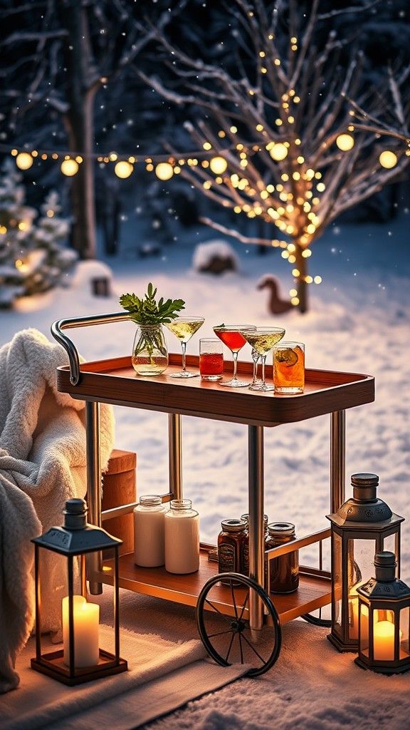 Lit-Up Bar Carts for Outdoor Gatherings