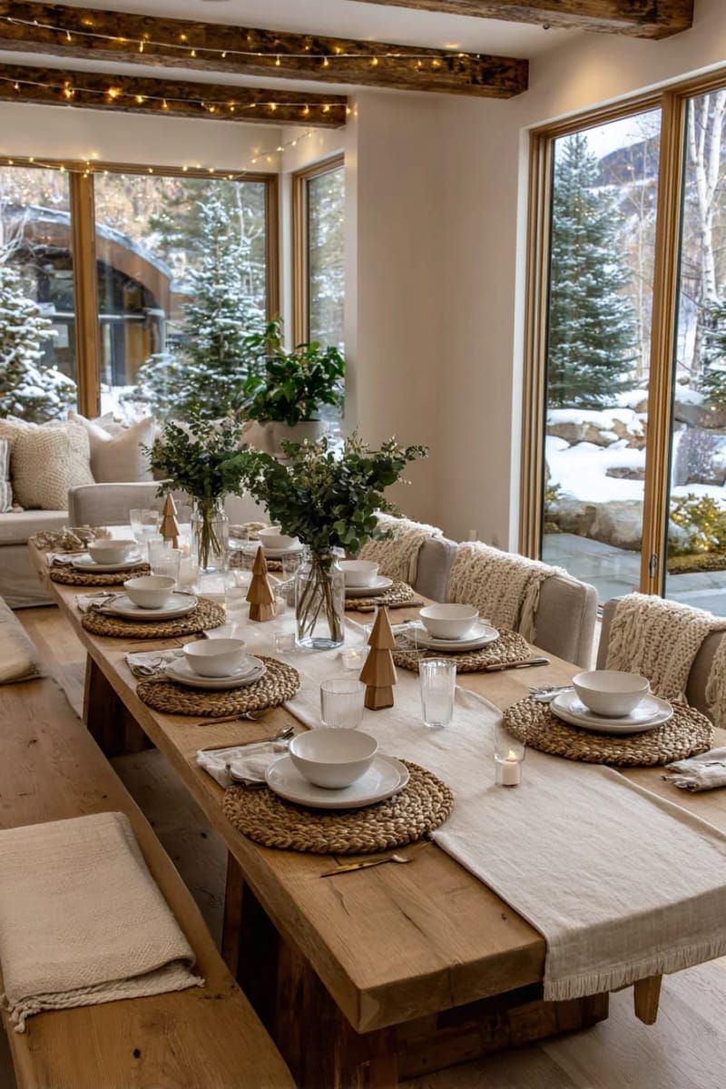 19. Neutral Texture Mix: Beige Linen, Jute, and Wood