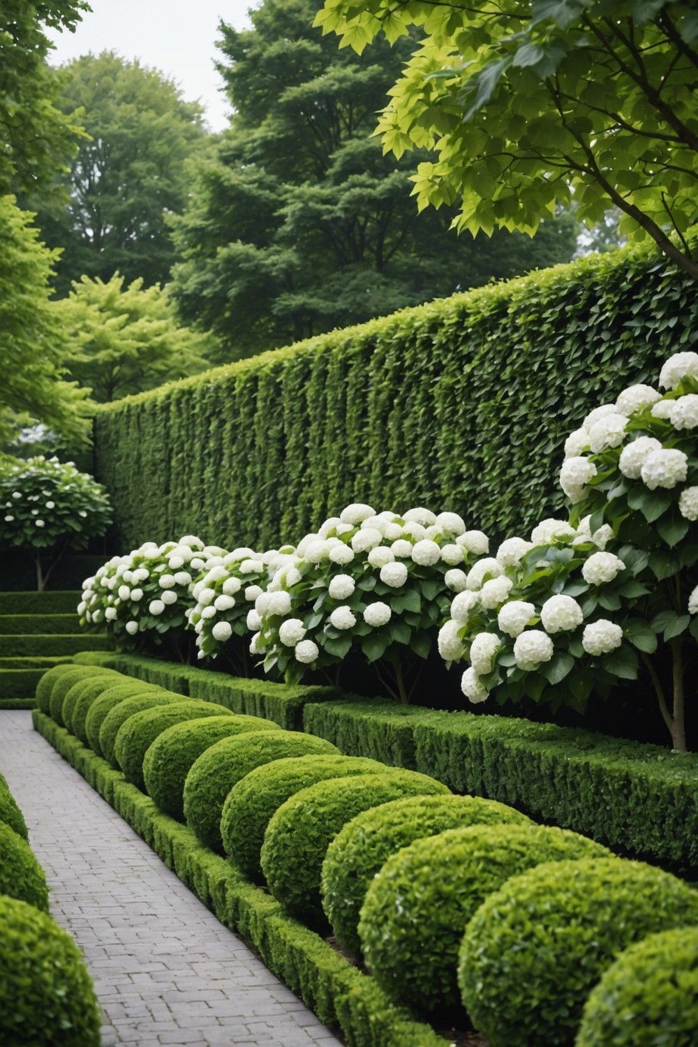 Contemporary Hydrangea Hedge Ideas