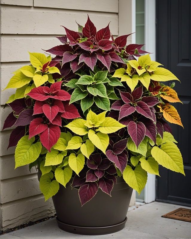 Bold Color Coleus Container Ideas