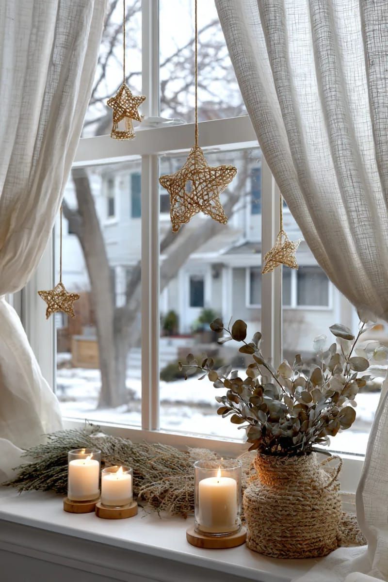 24. Woven Straw Stars Hanging in Windows - photo 3