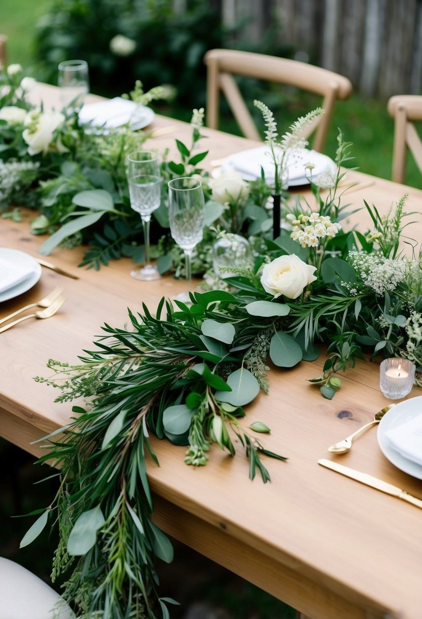 10) Arrange Green Garlands for Fresh Ambiance