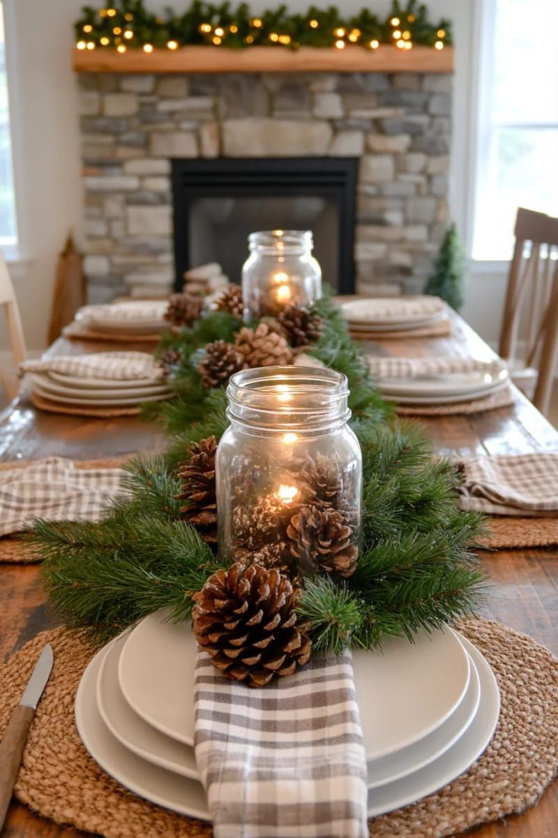 2. Pinecones And String Lights In A Mason Jar - photo 2