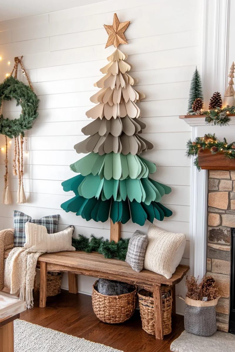 11. Ombre 3D paper tree display