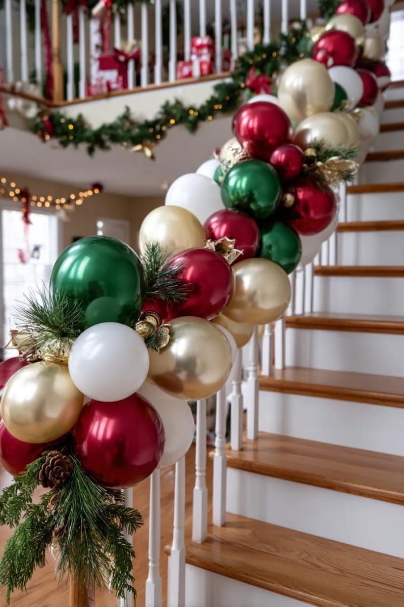17. Balloon garland winding down a staircase - photo 2