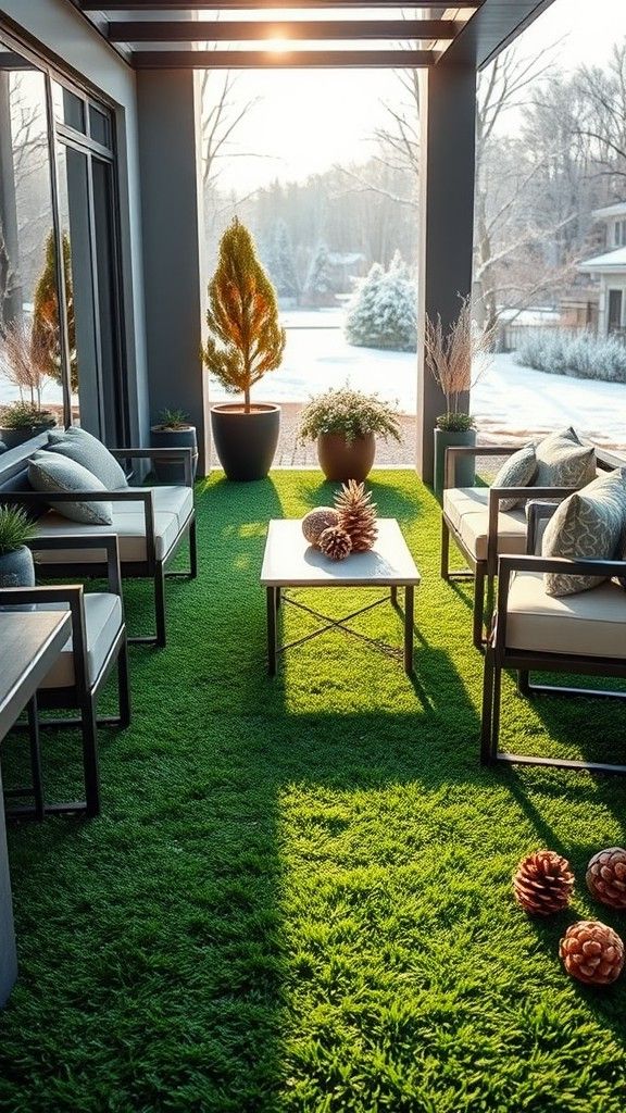 4) Synthetic Turf Flooring
