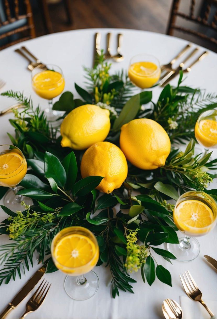15) Citrus Decor with Lemon Accents