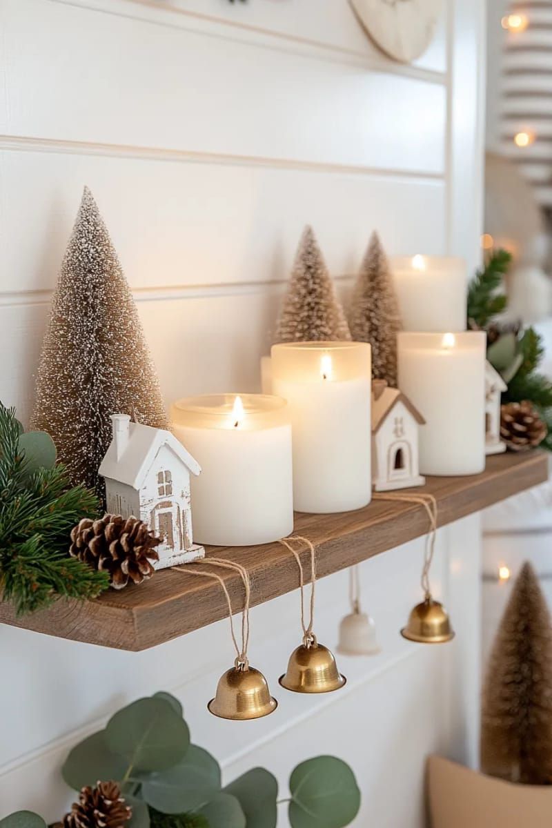 30. Wall Shelf With Bells And Candles