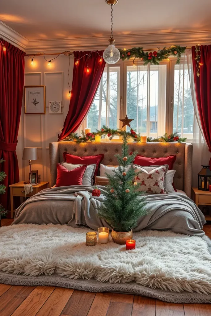 Soft Lighting for a Romantic Christmas Bedroom