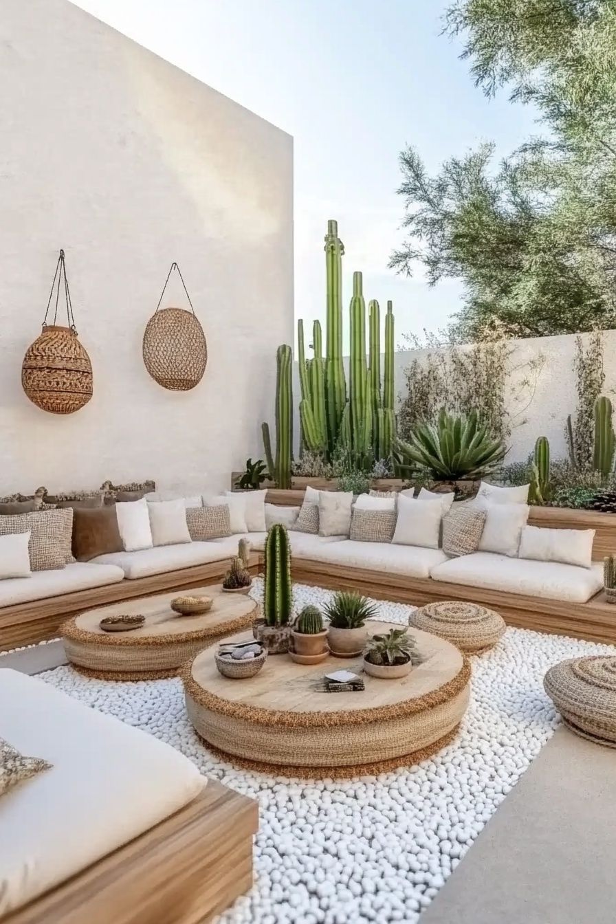 16. A Sweet Bohemian Patio Retreat