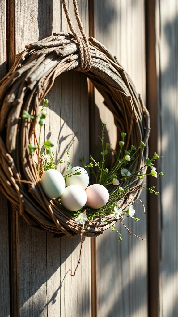8 Rustic Wooden Wreath