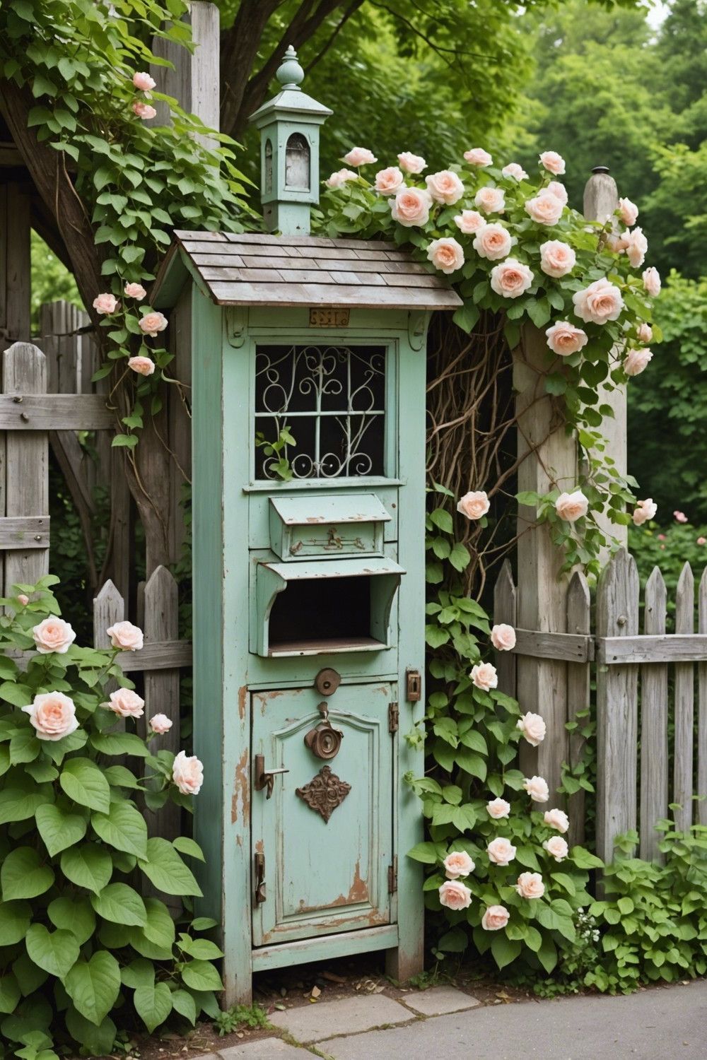 Old-Fashioned Cottage Mailbox Charm