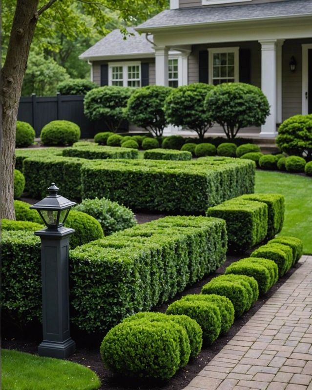 Neat Boxwood Border Ideas
