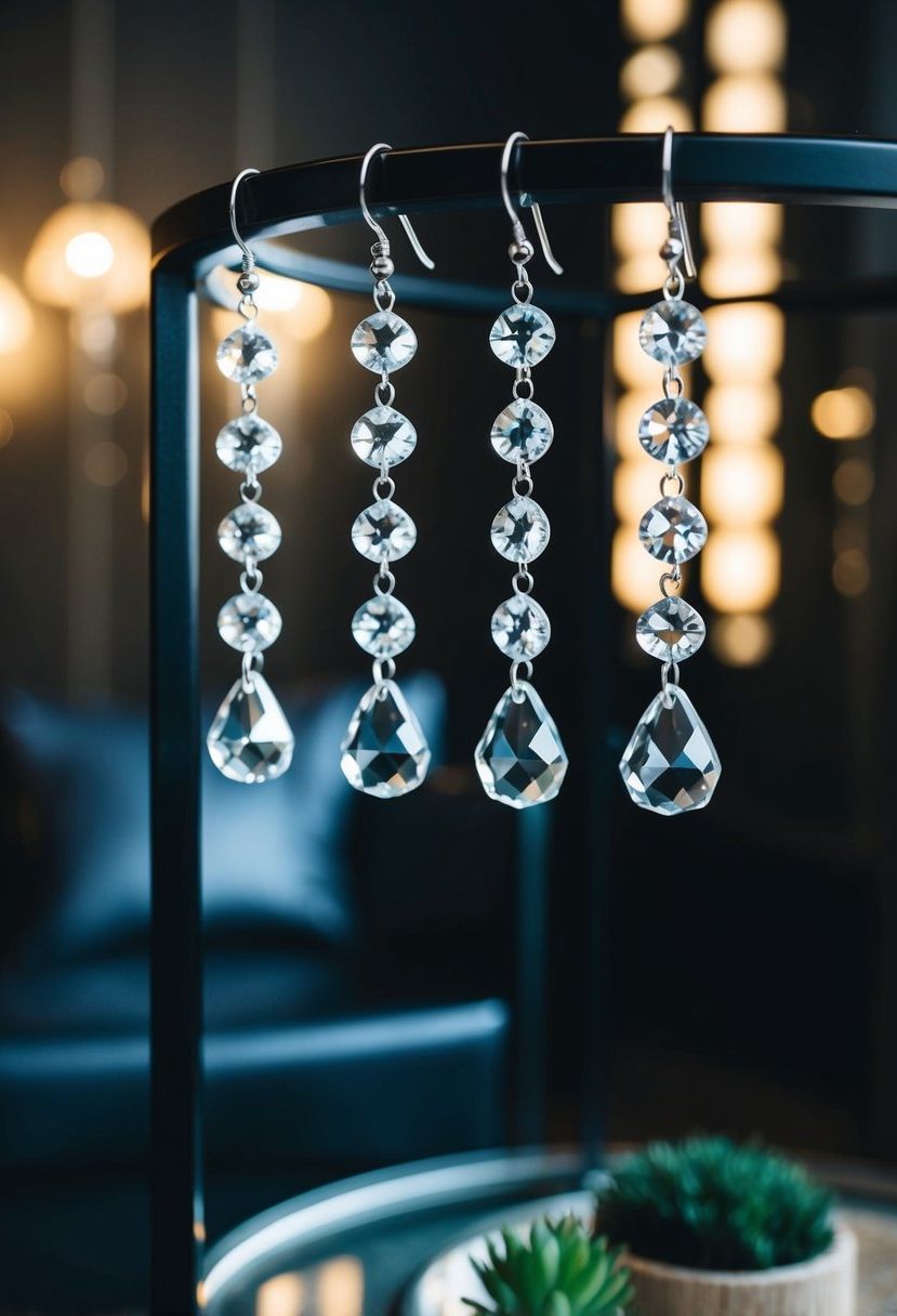 12) Hanging Crystal Décor Accents