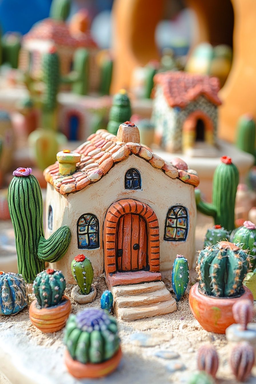 11. Build a Desert-Themed Fairy Garden Oasis