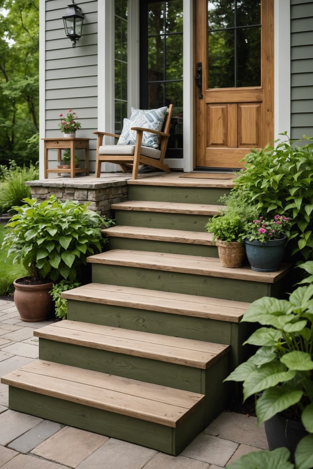 Pressure-Treated Wood Steps Built to Last