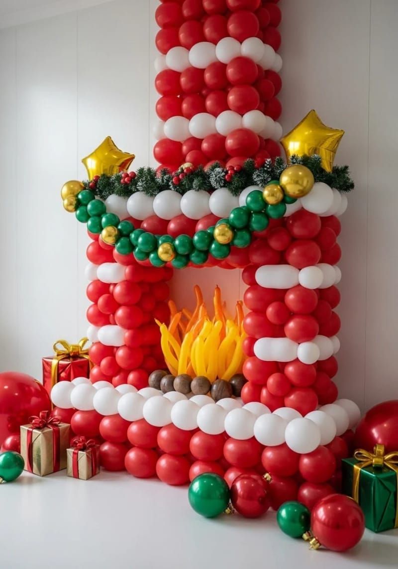 13. Balloon fireplace with orange and yellow flames - photo 2