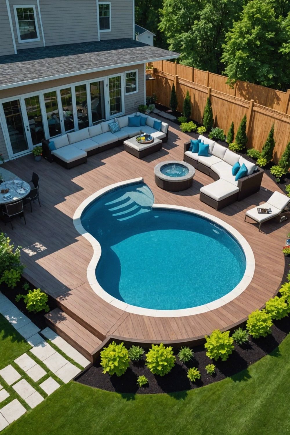 Tiered Deck Design for a Multi-Level Layout