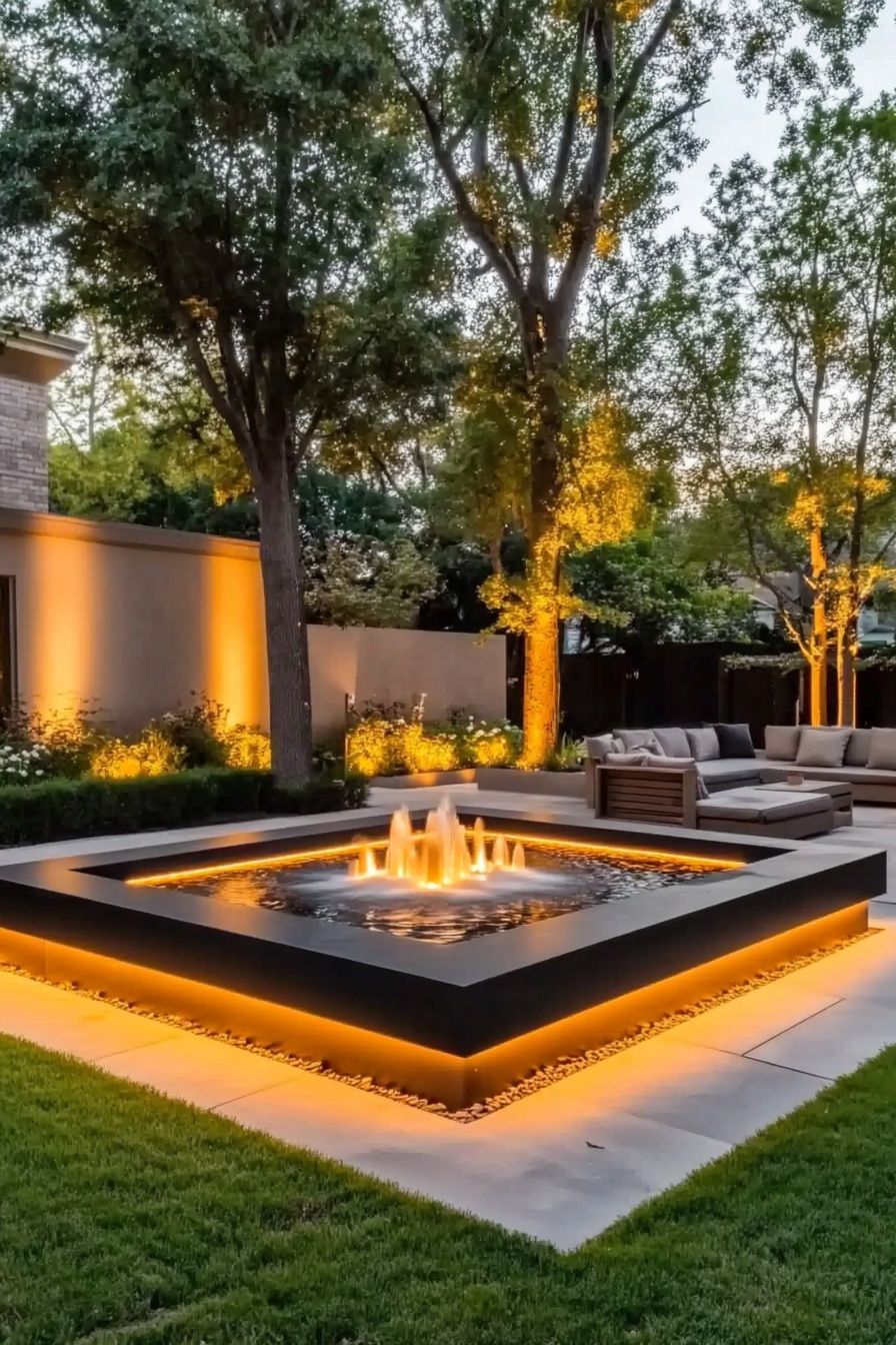 10. A Contemporary Water Feature Oasis