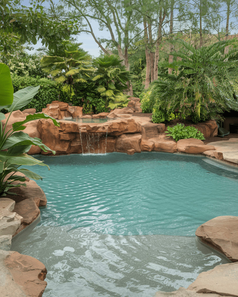 22. Dive into the Beauty of a Serene Lagoon Pool