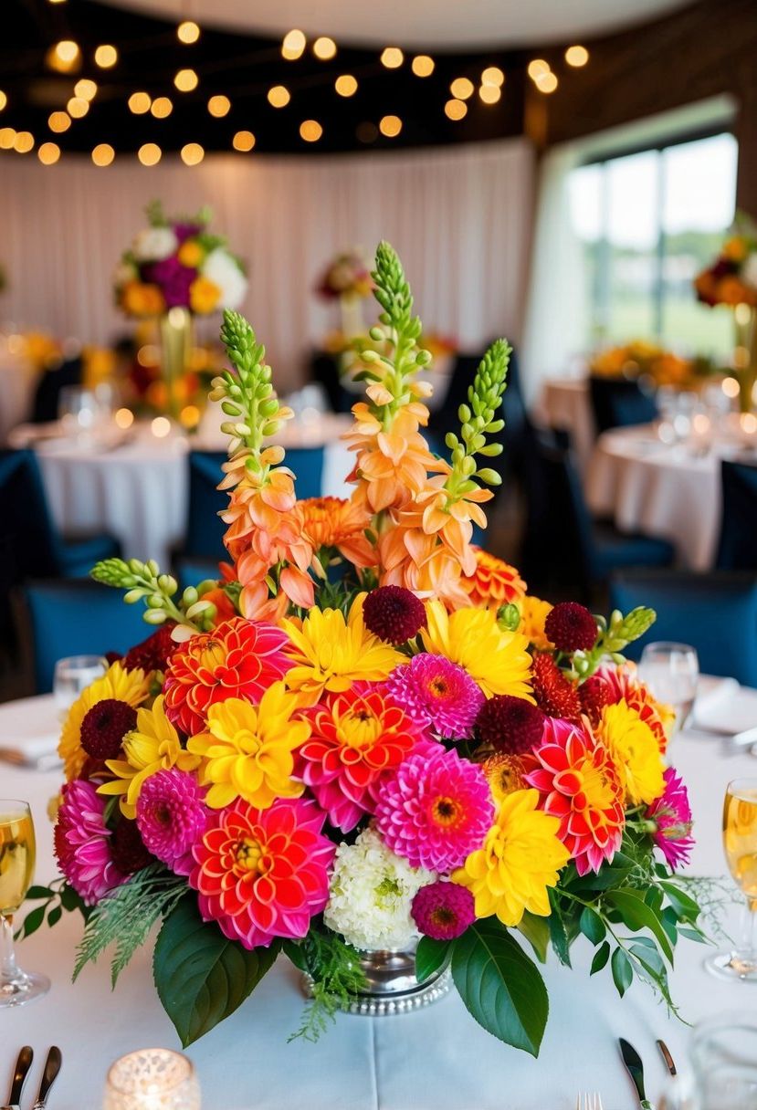 8) Bold Dahlia and Mum Ideas