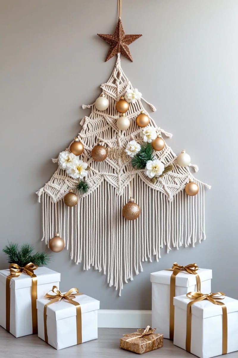 7. Boho macrame Christmas tree wall hanging - photo 3