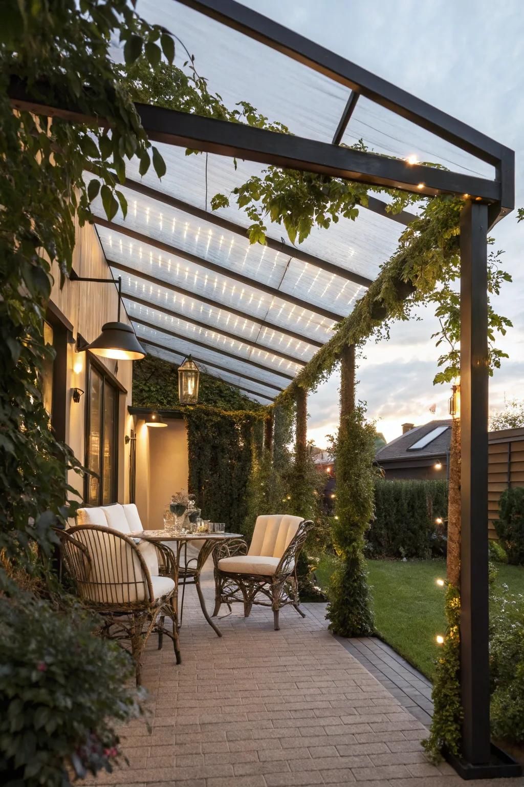 1. Fixed Polycarbonate Roof Panels