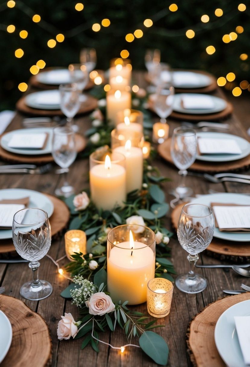 5) Candle centerpieces