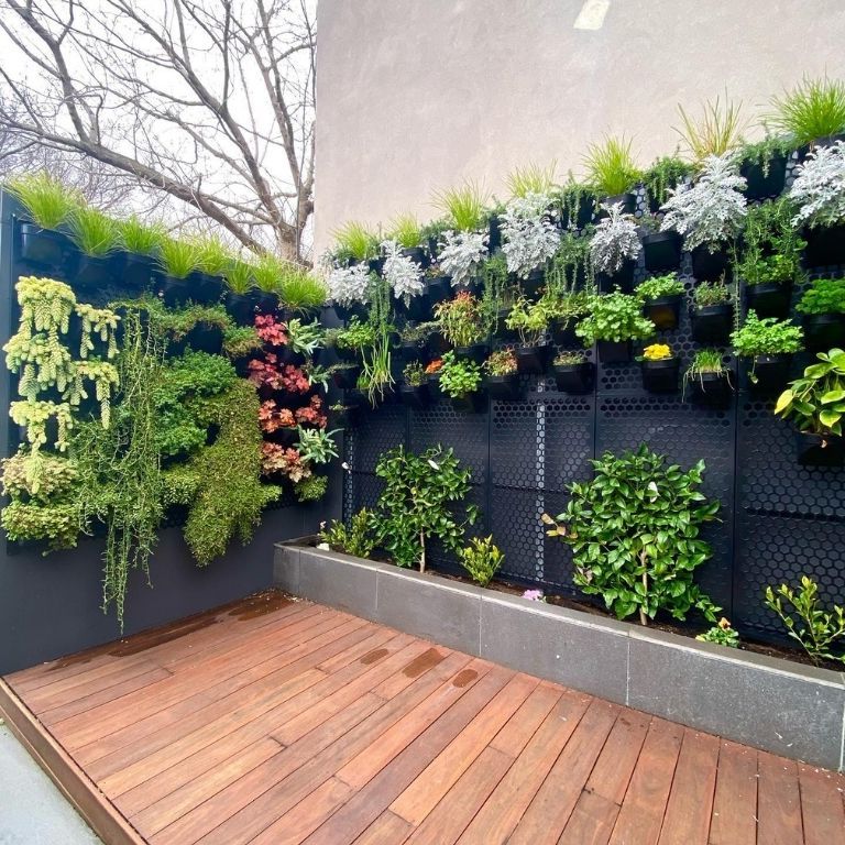 6. Grow Up, Not Out with a Vertical Garden Wall