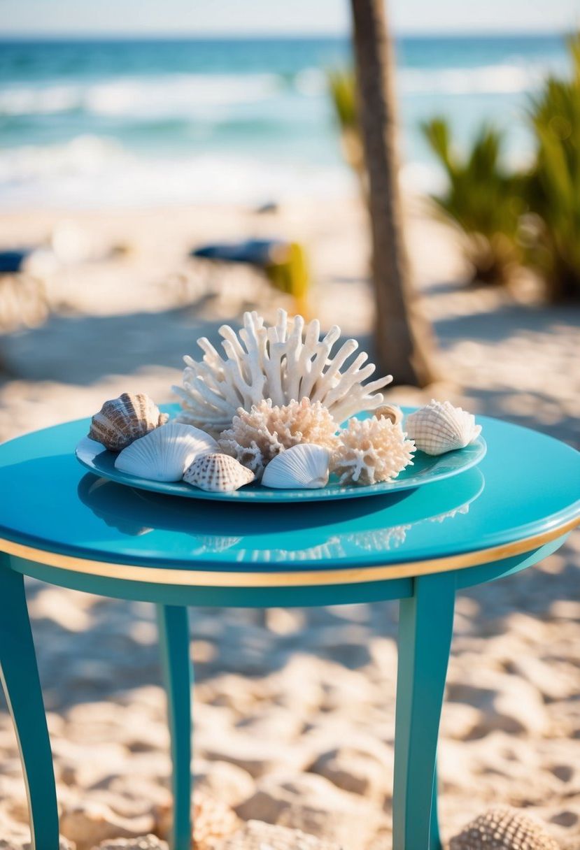9) Shells and Coral for a Beach Wedding