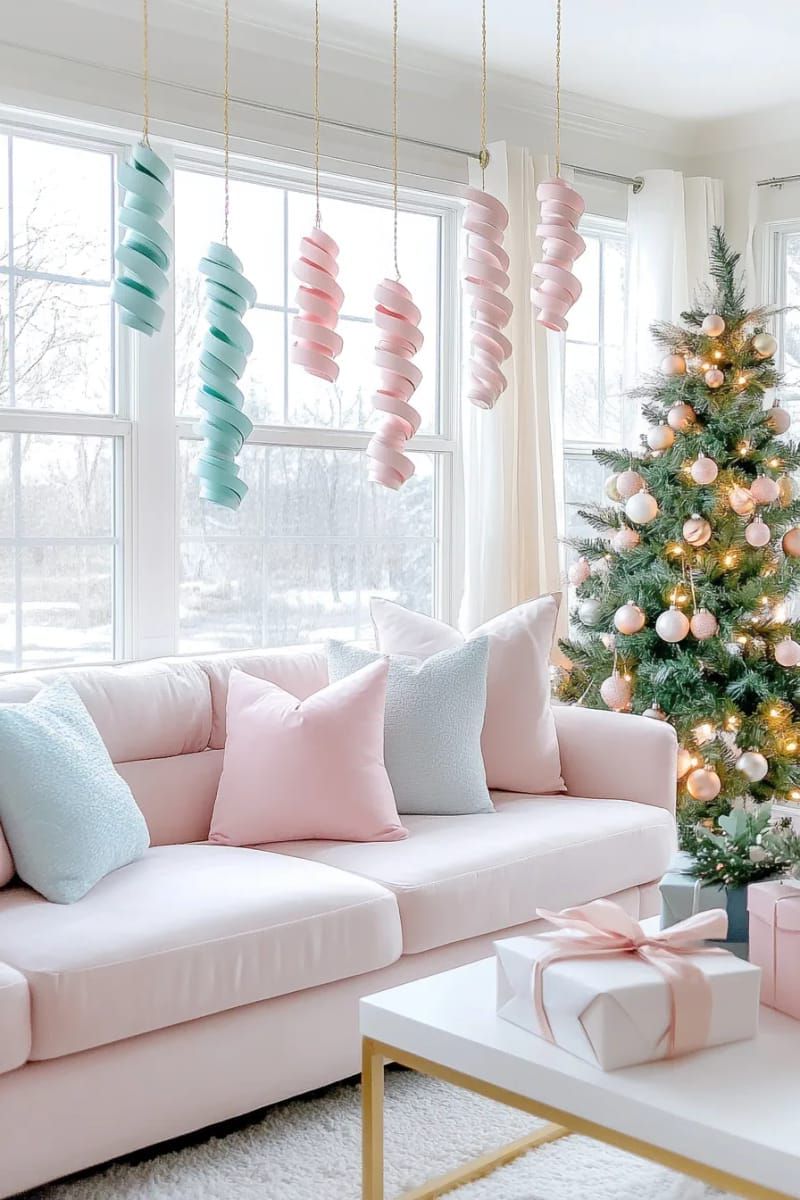 18. Metallic and Pastel Paper Spiral Ornaments - photo 3
