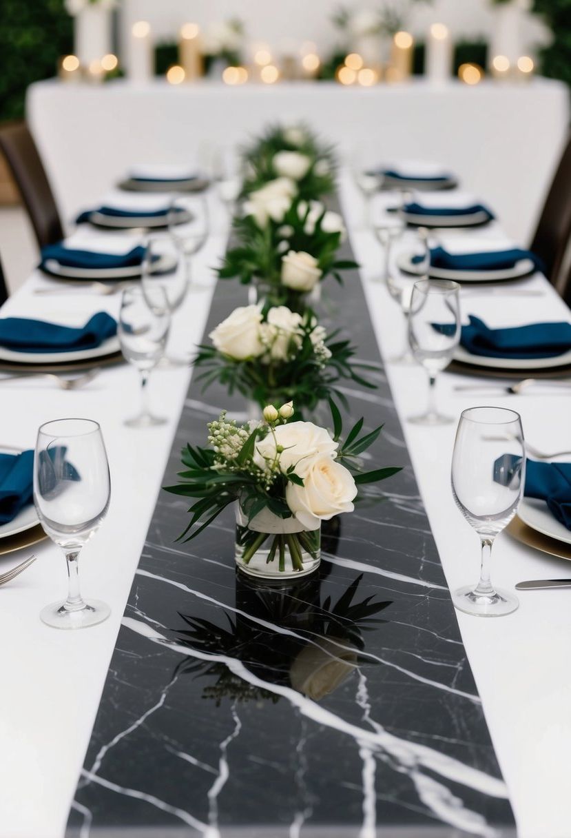 14) Marble Table Runners