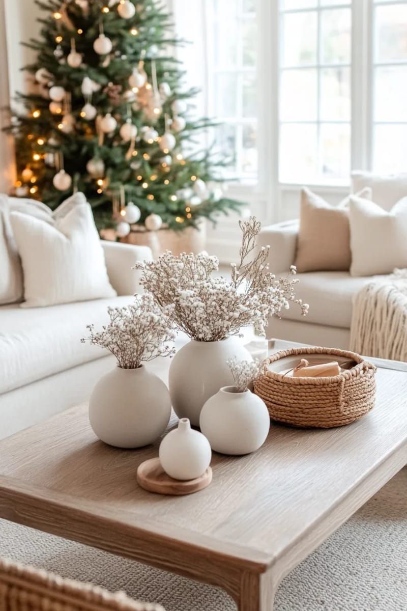 20. Matte Vases With Baby's Breath and Pine - photo 2