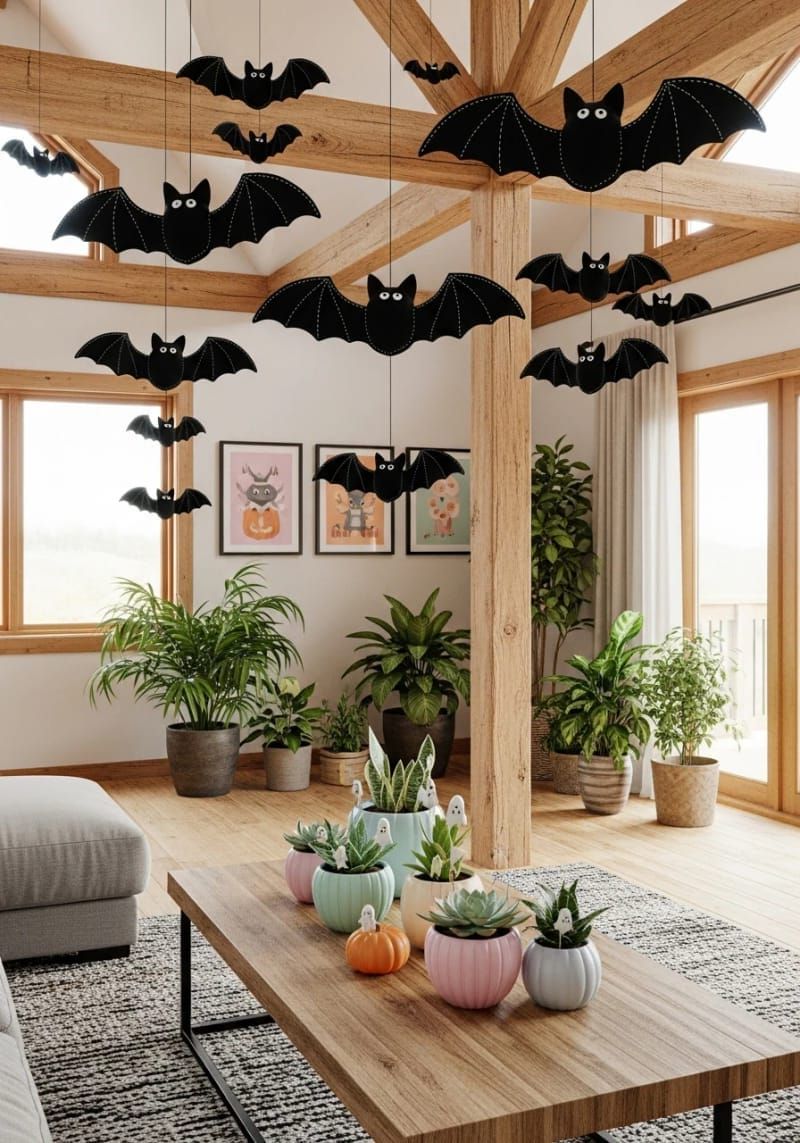 3. Floating Felt Bat Mobiles - photo 2
