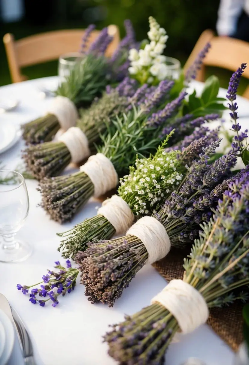 11) Simple Lavender and Herb Bundles