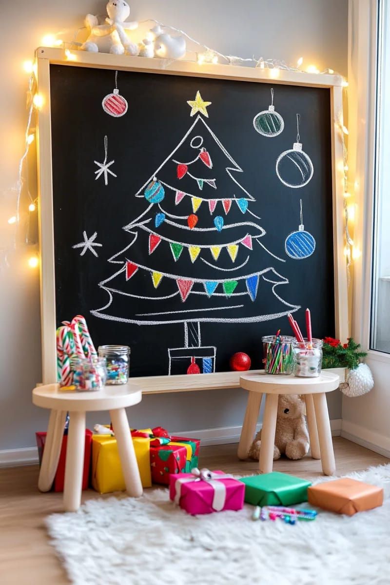 11. Chalkboard tree for daily doodle decorations - photo 2