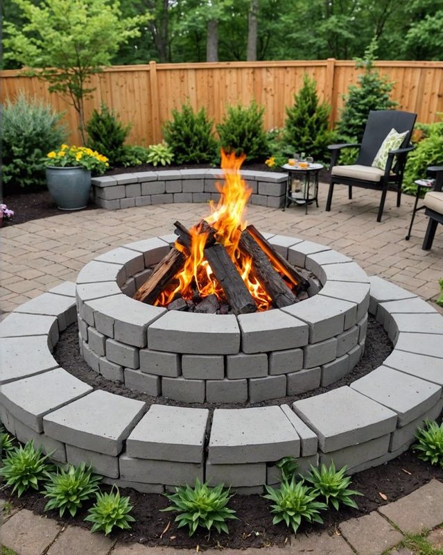Building a DIY Fire Pit with Cinder Blocks