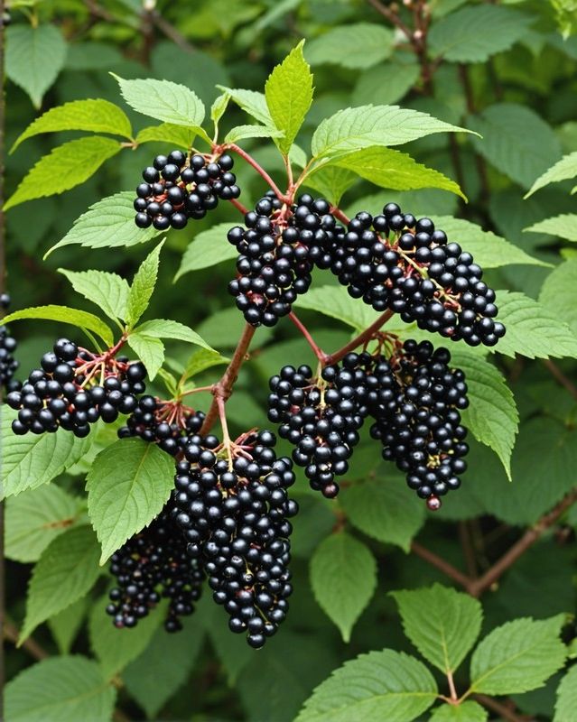 Elderberry Bushes for Berries and Blooms