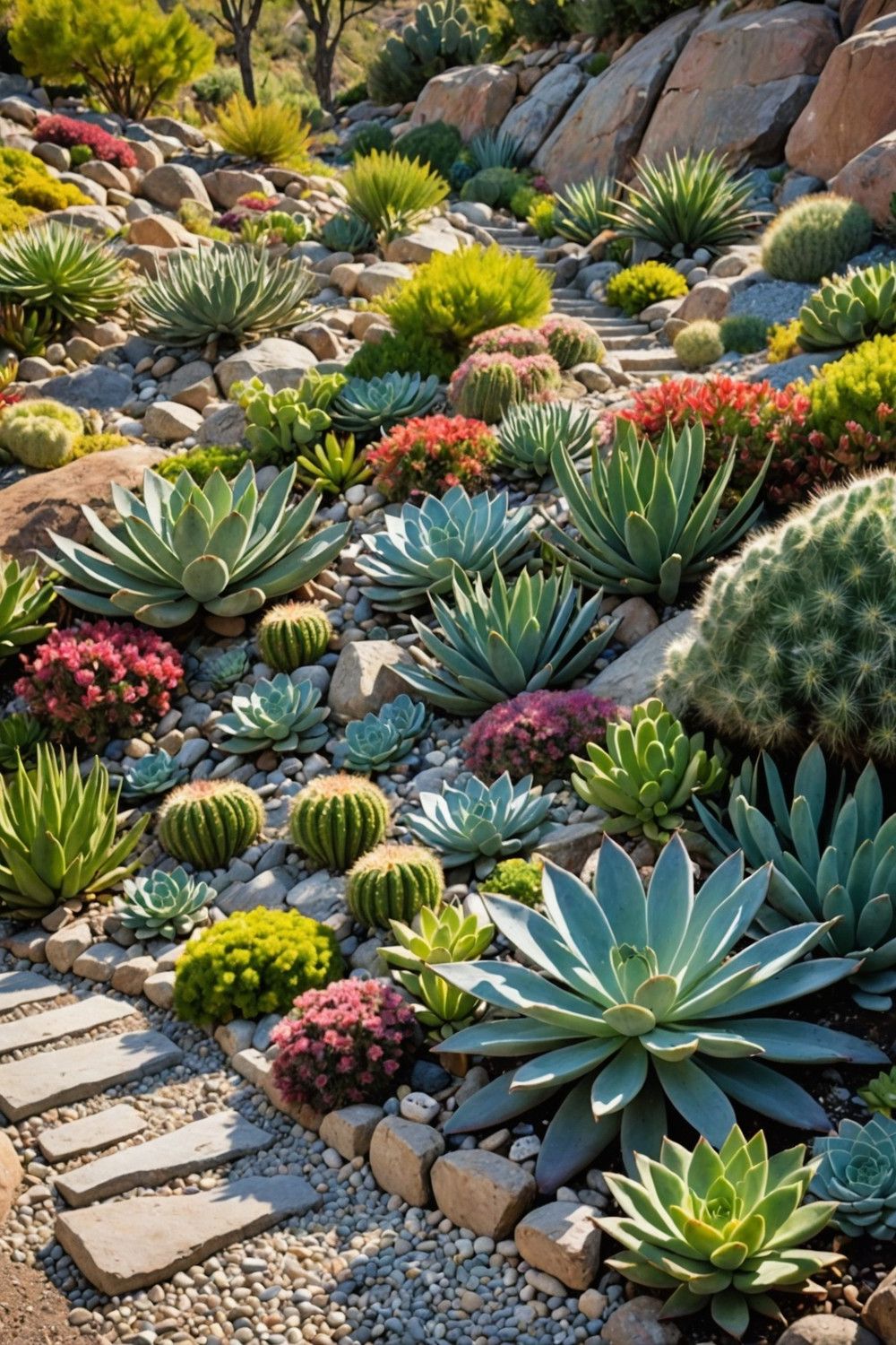 7) Succulent and Cactus Hillside Gardens