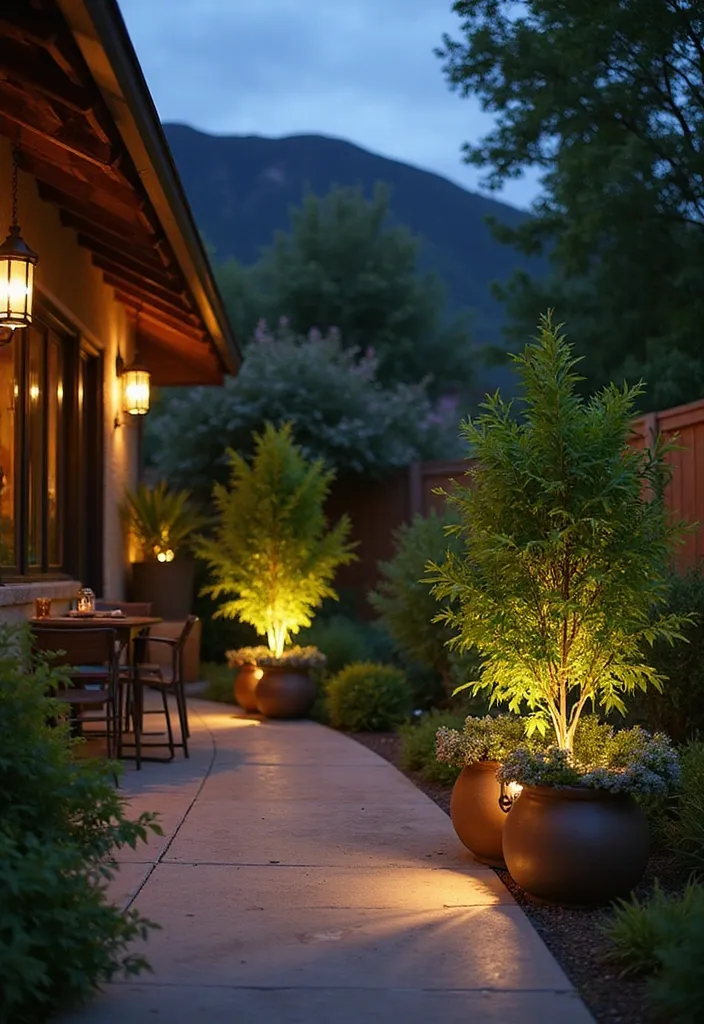 Lighted Planters for Garden Glow