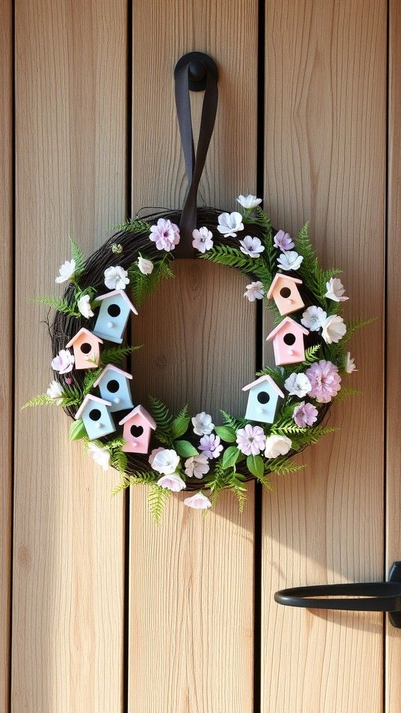 10 Whimsical Birdhouse Wreath