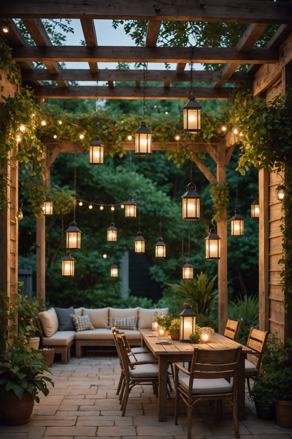 Retro Metal Lanterns With Frosted Glass
